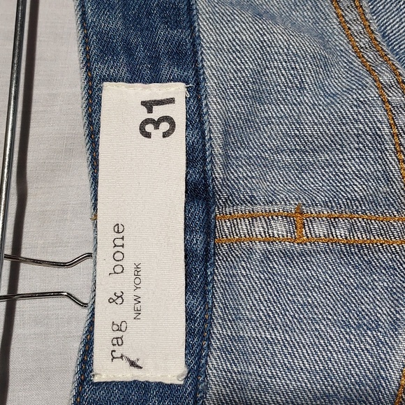 rag & bone Blue Straight Leg Jeans - Picture 5 of 8